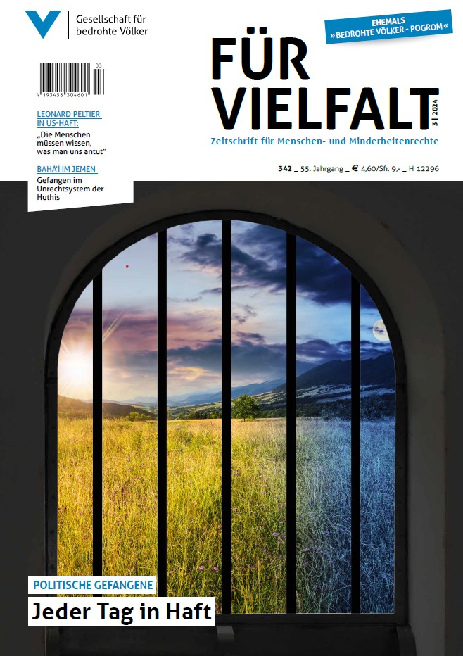 Politische Gefangene: Jeder Tag in Haft. Für Vielfalt 342, 3/2024