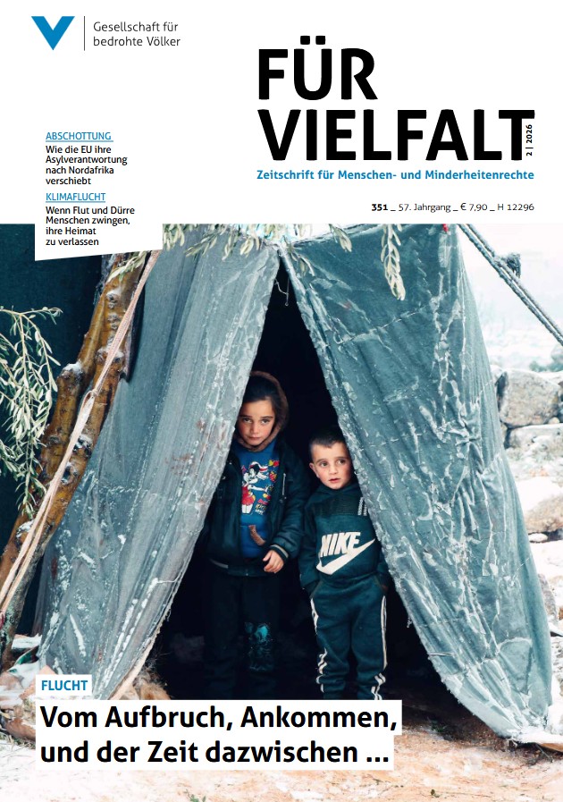 Flucht - Vom Aufbruch, Ankommen, und der Zeit dazwischen ... Für Vielfalt 351, 2/2026